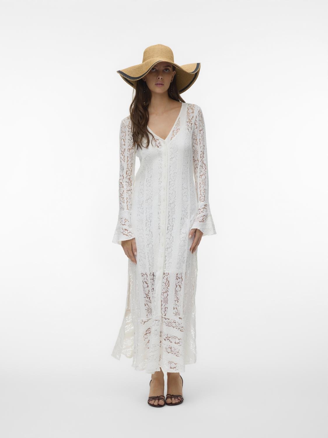 VMKENNEDY Long Dress - Cloud Dancer - VERO MODA & VILA Bergvik